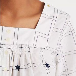 Madewell windowpane blouse